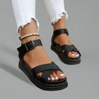 Verena | Orthopädische Sandalen aus weichem Premium-Material für schmerzfreie Schritte – Schwarz