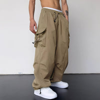 Kaleb - Aktuelle weite Cargohose – Khaki