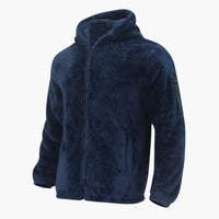 Herren Teddy jacke mit Reißverschluss und langen Ärmeln – Marine
