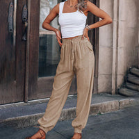 Belma Sommerhosen | bunte luftige Sommerhosen Damen – Khaki