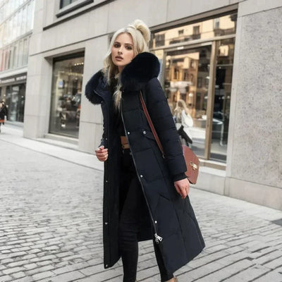 Saytricia | Stylischer Mantel mit Kunstfell