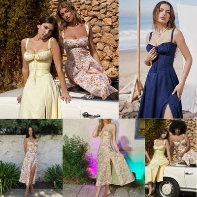 Amara - Florales Midi-Kleid
