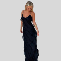Freya | Flair Maxikleid – Schwarz