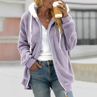 Chloe - Komfortable Damenjacke mit Kapuze – Lila