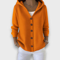 Dariane – Strickjacke mit Knopfleiste – Orange