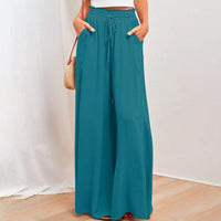 La Bali Sommerhose | Relaxed luftige sommerhosen damen mit Weite Beinhosen – Blau