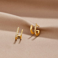 Klaue Gold & Kristall Ohrringe – 18K Gold