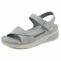 Hannah | Bequeme Damensandalen - Ultimativer Halt – Grau