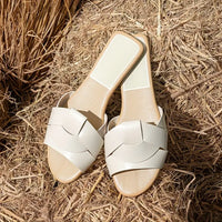 Selma | Schicke Damen-Rutschsandalen – Beige