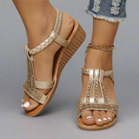 Vollmara | Premium Sandalen für herausragenden Komfort – Lederoberfläche Gold