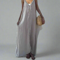 Fralhild | Elegantes Boho Maxikleid – Weiß