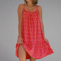 Paldrudis | Blumenbedrucktes Camisole-Kleid – Rot