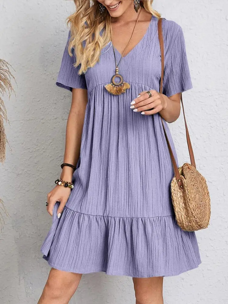 Gwendolyn - Elegantes Rüschen-Lose-Kleid