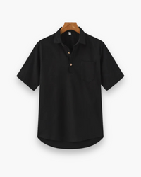 Herren Lässiges Polo Shirt | Bequemes Poloshirt – Schwarz