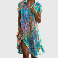 Rynissa - elegantes Midikleid – Mehrfarbig