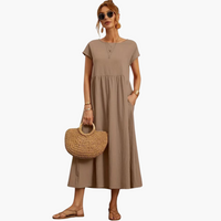 Annika | Kleid zeitloser Eleganz – Khaki