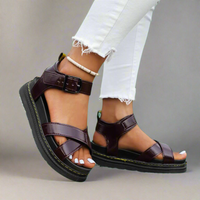 Verena | Orthopädische Sandalen aus weichem Premium-Material für schmerzfreie Schritte – Weinrot