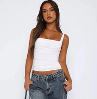 CLARA | ÄRMELLOSES TOP – Weiß