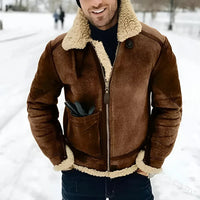 ALFRED - WINTER-NORDLEDERJACKE – Braun