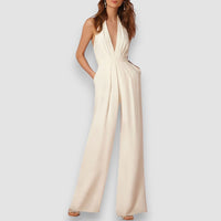Emilia | Weites Bein Jumpsuit – Weiß