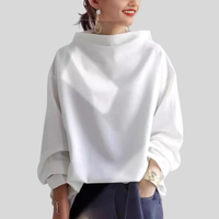 Carmen | Damen Rollkragenpullover Oversized Cozy Warm Herbst Modern – Weiß