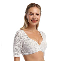 Shania - Moderne Dirndlbluse – Weiß