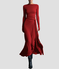 Merla™ - Elegantes Kleid mit Formender Wirkung – Rot