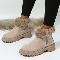 Wintera™ – Gefütterte Winterstiefel mit Seitlichem Reißverschluss – Khaki