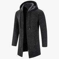 Malte | Herrenjacke Mit Kapuze Und Wattiertem Fleece – Dunkelgrau