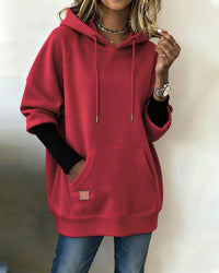 Mia | Damen Hoodie modern casual & stilvoll elegant – Rot
