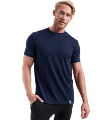 Herren Kurzarm Rundhals Einfach T-Shirt – Marine