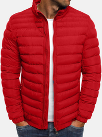 Herren Stehkragen Übergangsjacke – Rot