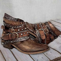 Damen  Modisch Cowboy Stiefeletten | Lässig – Braun