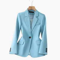 Taillierter Blazer für Damen - Einreihig & Elegant fürs Büro – Blau