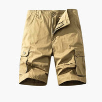 Herren Baumwoll Cargo Shorts mit Taschen für den Sommer – Khaki
