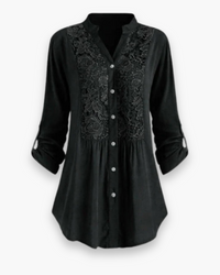 Damen Elegante Lange Bluse | Blusen – Schwarz