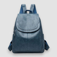 Milan | Lederrucksack für stilvolle Frauen – Blau