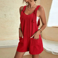 Stylischer und lässiger Sommer-Overall – Rot