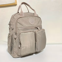 Gepolsterter Damen Rucksack Mit Seitentaschen | Mit Reißverschluss – Khaki