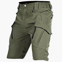 Herren Tactical Sommershorts mit Cargotaschen und Gürtel – Grün