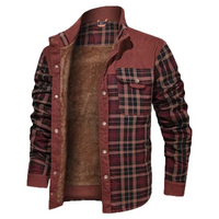 Herren Winterjacke Warm Gefüttert | Komfortabel – Rot 1