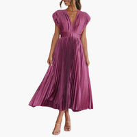 Elegantes Midikleid mit V-Ausschnitt - Damen Abendmode Farfetch – Lila