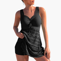 Tankini-Set mit Shorts - Damen Zweiteiler für den Sommer – Schwarz