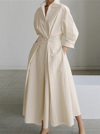 Clémence - Damen Maxikleid – Beige