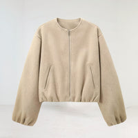 Damen Langarm Übergangsjacke | Gekürzte Passform – Khaki