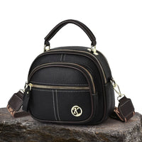 Fiona | Elegante klassische Schultertasche – Schwarz