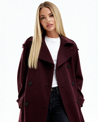 Amalia | Weinrot Trenchcoat – Weinrot