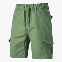 Herren Sommer Cargo Shorts mit Taschen und Kordelzug – Grün