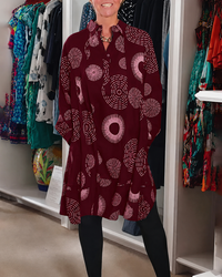 Sharonda - Elegantes Kleid mit entspanntem Schnitt – Rot