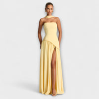 Ada - Elegantes Maxikleid – Gelb